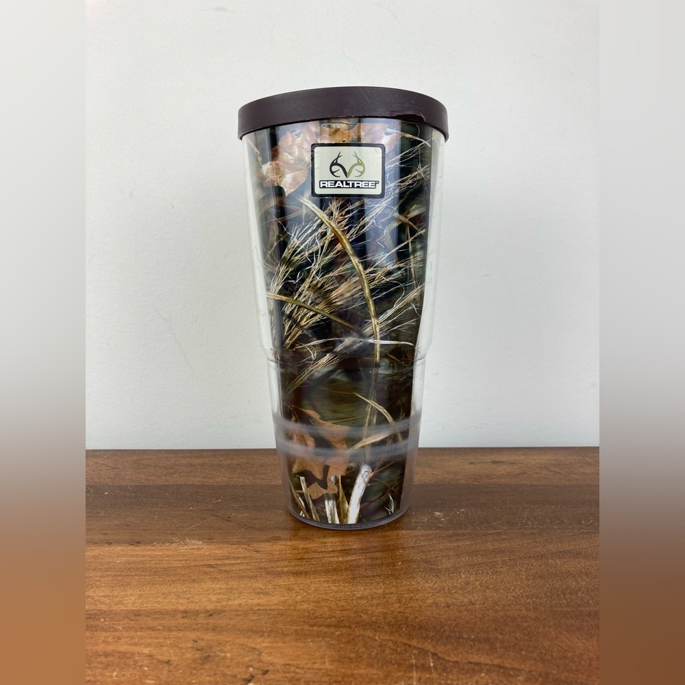 Tervis Camouflage Brown And White 24 Oz Colorway Cup Mug Pre Owned Lid Included